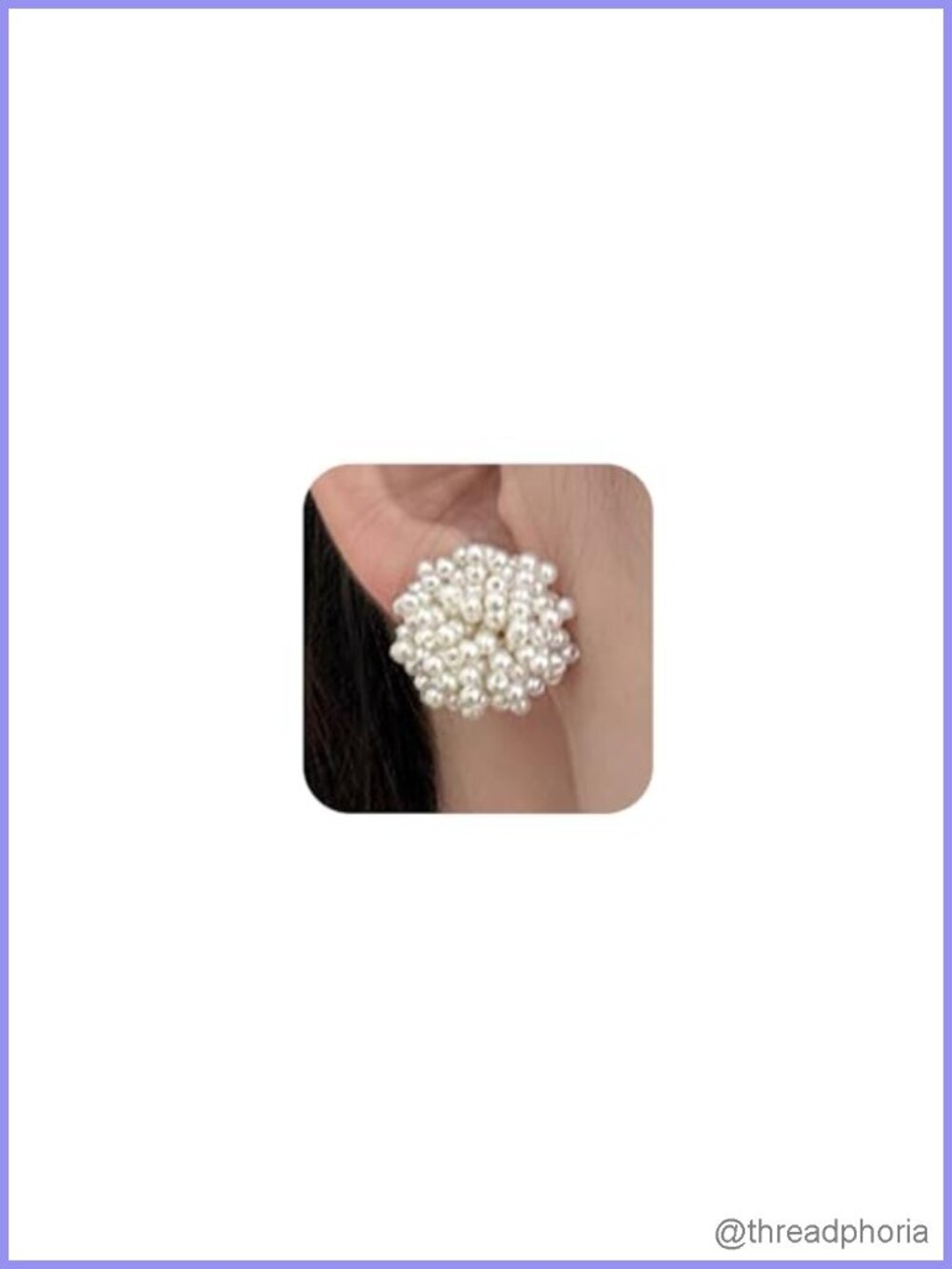 Pearl Cluster Stud Earrings for Women Vintage Statement Y2K